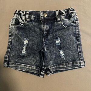 NWOT Fletch Blue Acid Wash Slim Fit Denim Shorts - Distressed